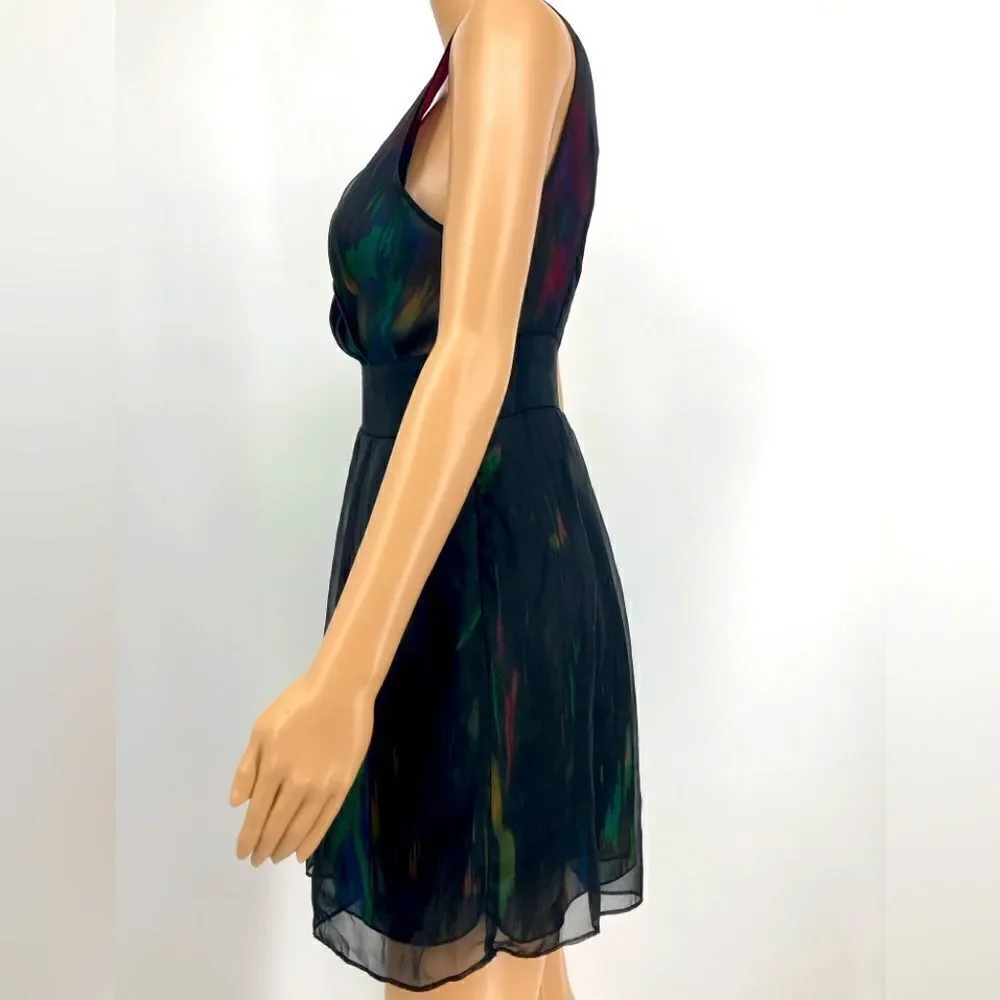 Anthropologie Shiffon Rainbow Mini Dress Size 2 - Picture 6 of 10